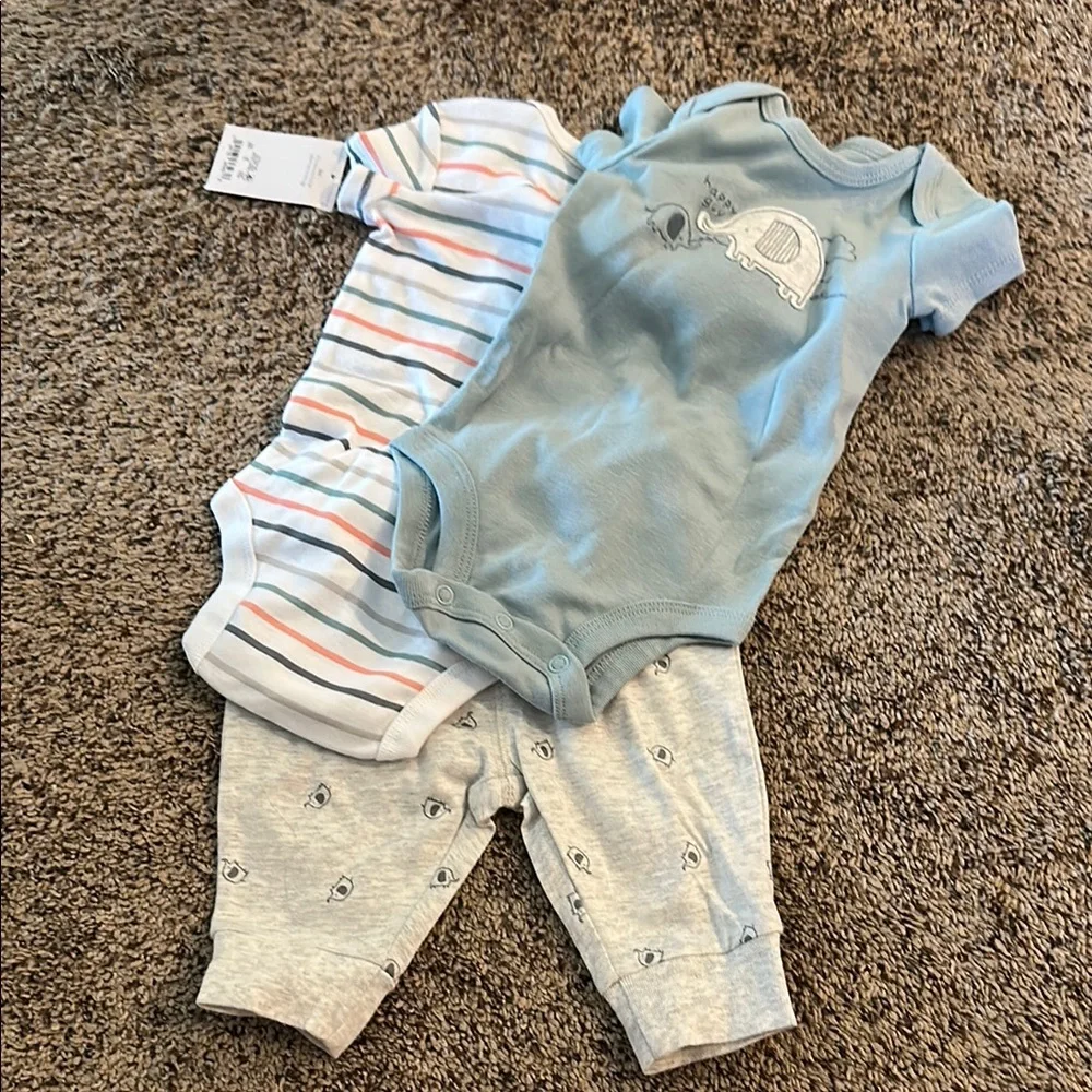 Carter's Blue and Gray Baby Matching Set - Picture 1 of 1